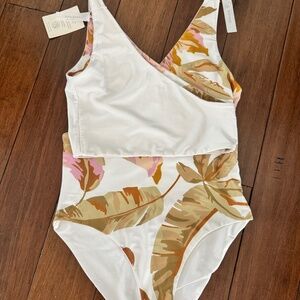 NEW NWT BAIIA REVERSIBLE 2 piece Floral Hawaiian SWIMSUIT 12/10